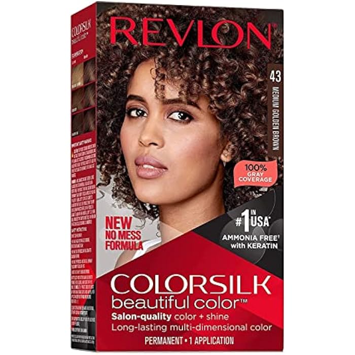 Revlon Colorsilk Beautiful Color, Medium Golden Brown 43 1 ea (Pack of 1) - Image 1